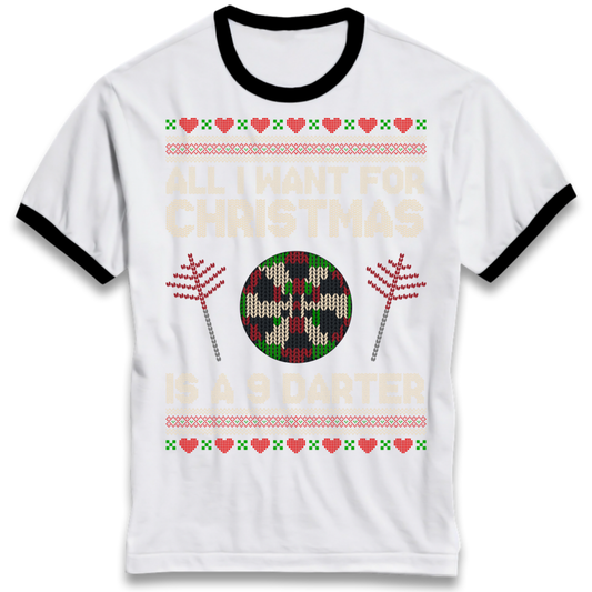 Festive Darts Outfit Ringer T-Shirt