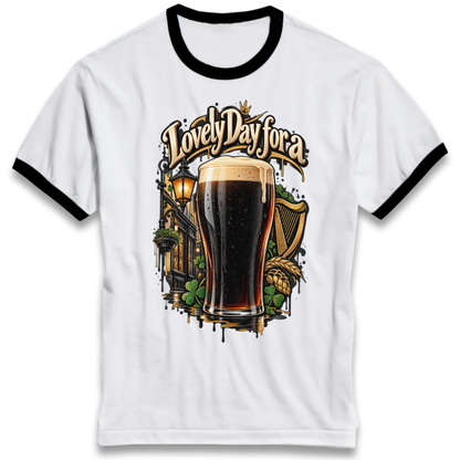 Lovely Day for a Guinness Ringer T-Shirt