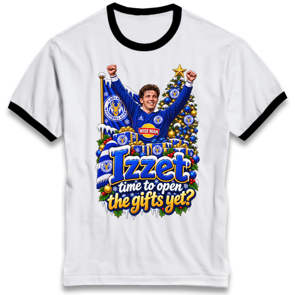 Leicester City Football Christmas Ringer T-Shirt