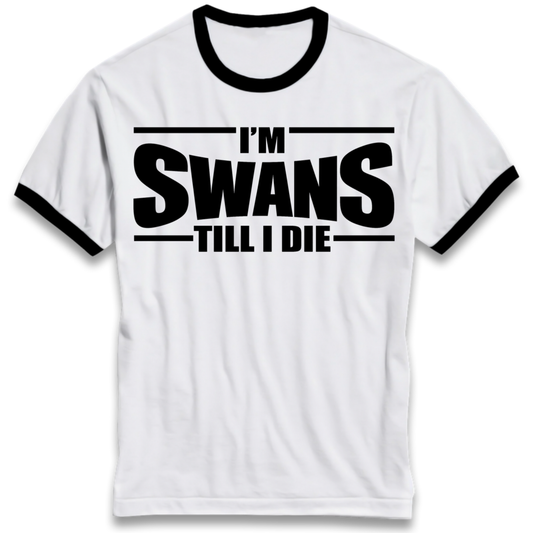 Swansea City Football Ringer T-Shirt