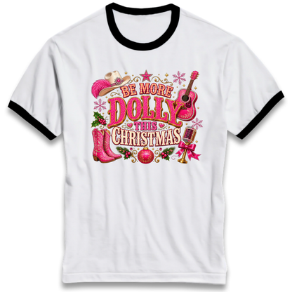 Dolly Parton Christmas Ringer T-Shirt