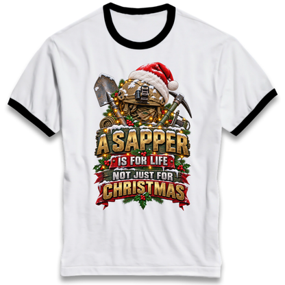 Royal Engineers Sappers Christmas Ringer T-Shirt