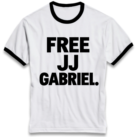 Free JJ Gabriel Leaving Man Utd Ringer T-Shirt