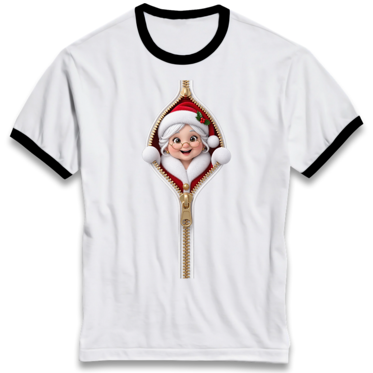 Mrs Claus Outfit Ringer T-Shirt