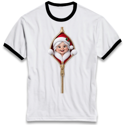 Mrs Claus Outfit Ringer T-Shirt