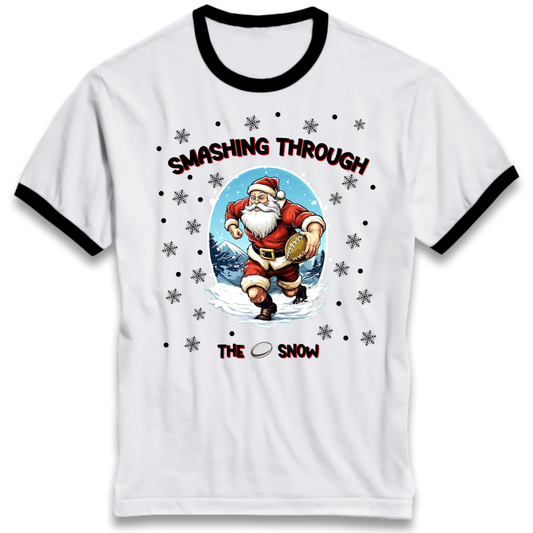 Rugby Santa Clothing Ringer T-Shirt
