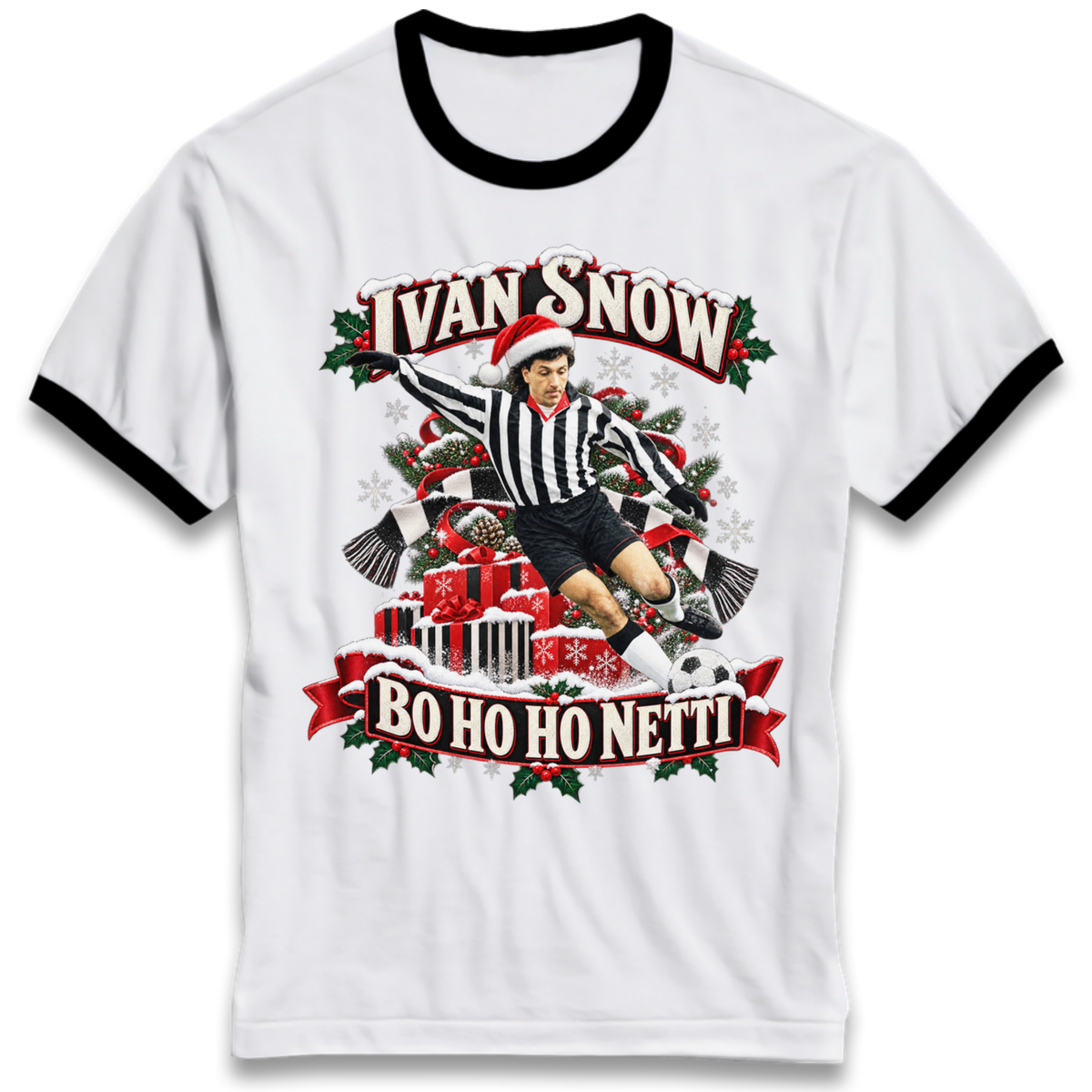 Grimsby Football Christmas Ringer T-Shirt