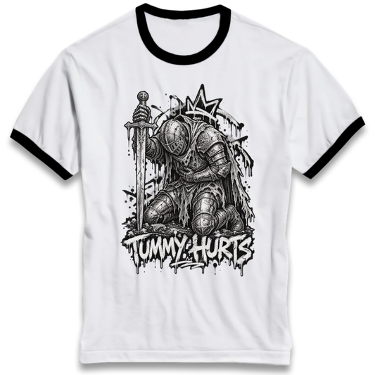 Tummy Hurts Knight Ringer T-Shirt