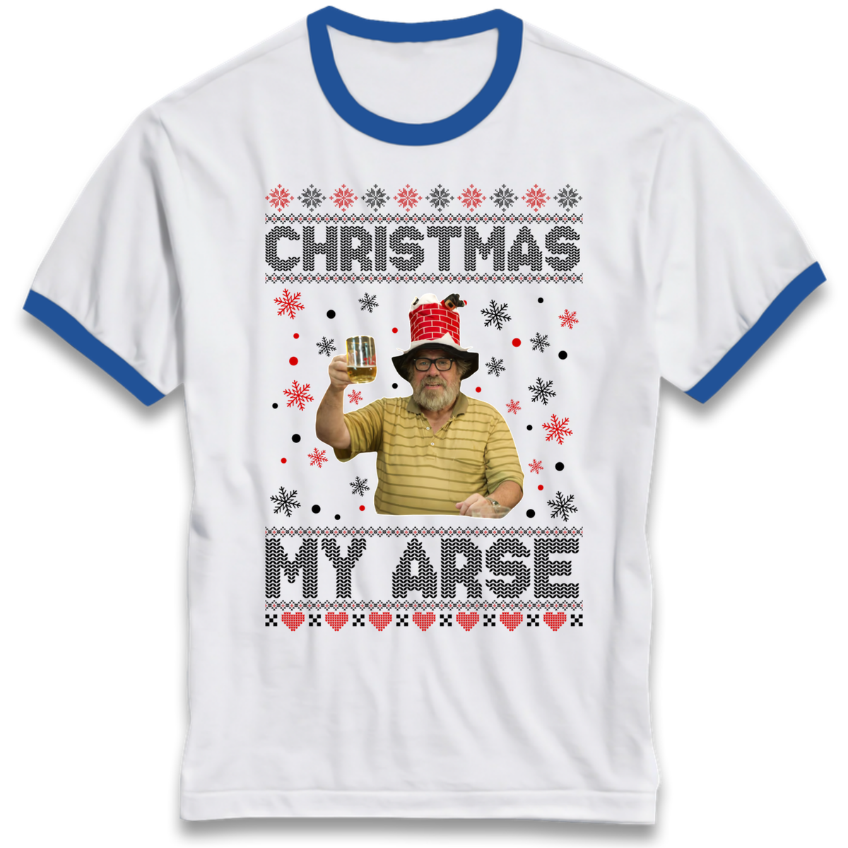 Christmas My Arse Ringer T-Shirt