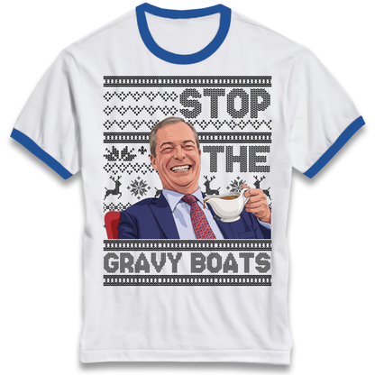 Satirical Festive Top Ringer T-Shirt