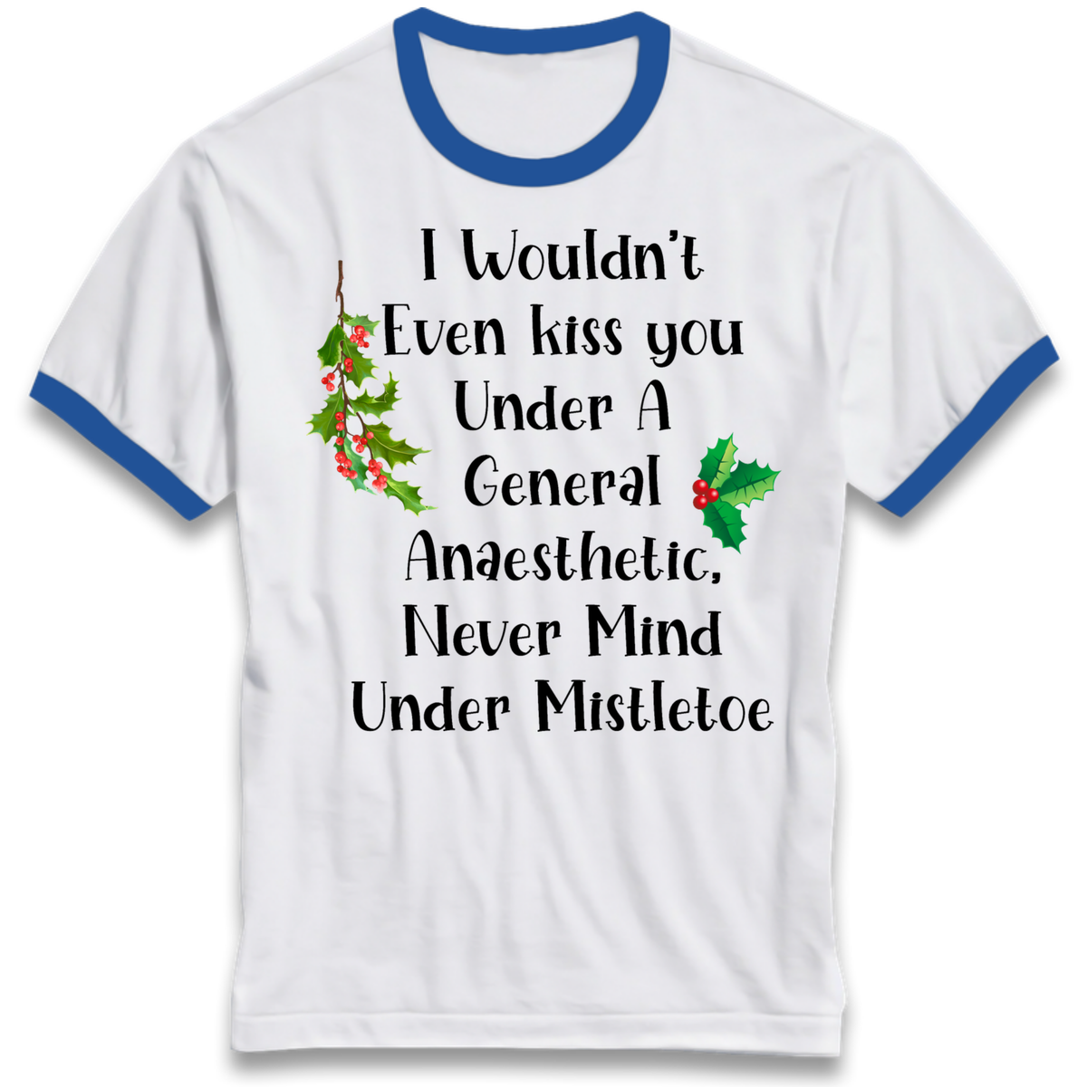 Cheeky Festive Slogan Ringer T-Shirt