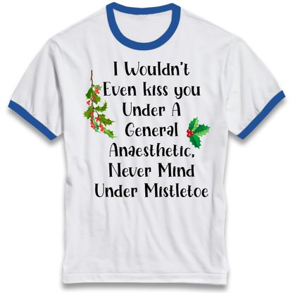 Cheeky Festive Slogan Ringer T-Shirt