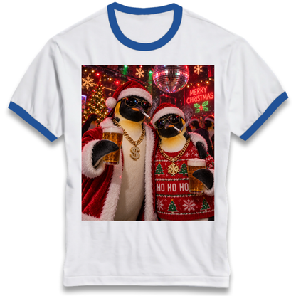 Penguin Christmas Ringer T-Shirt