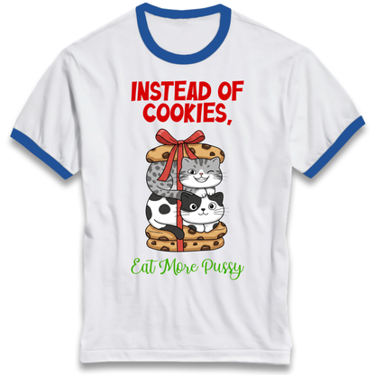 Cheeky Cat Slogan Ringer T-Shirt