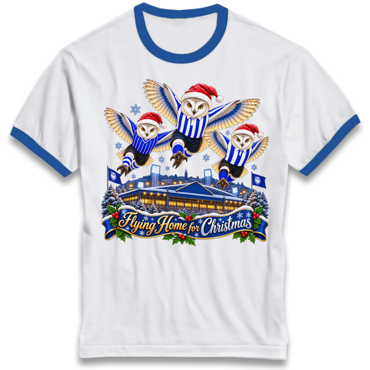 Sheff Wed Christmas Ringer T-Shirt