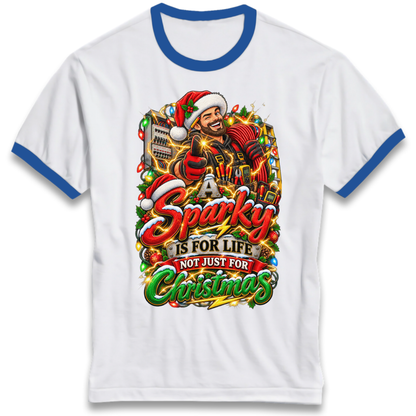 Sparky Christmas Ringer T-Shirt