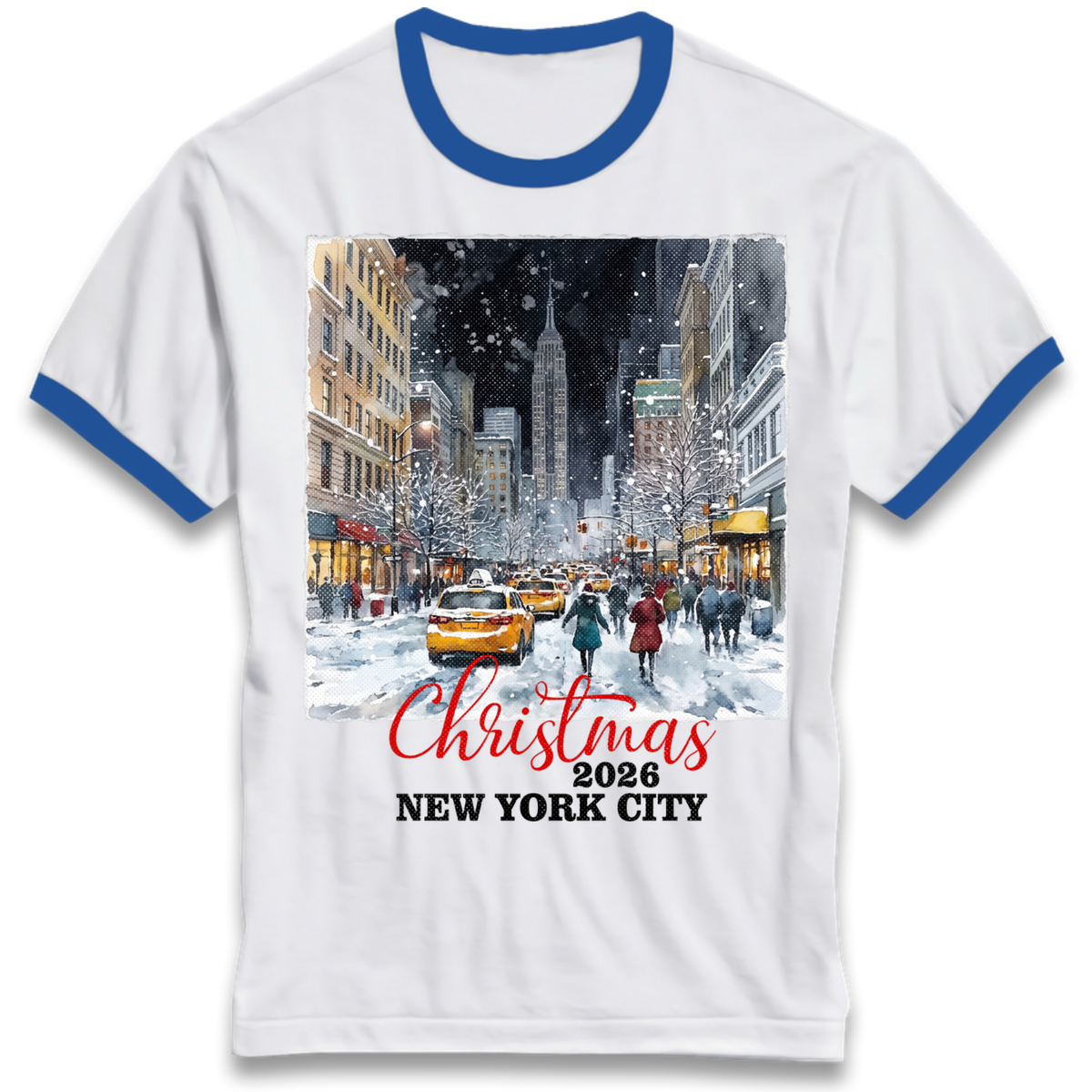 New York Winter Gift Ringer T-Shirt