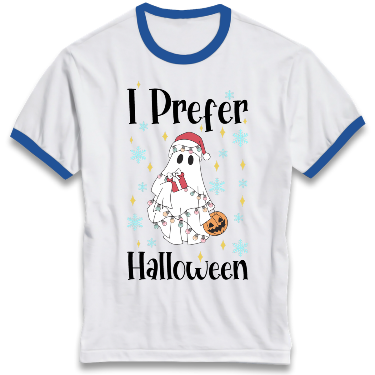 Halloween Christmas Crossover Ringer T-Shirt