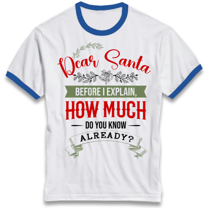 naughty christmas outfit Ringer T-Shirt