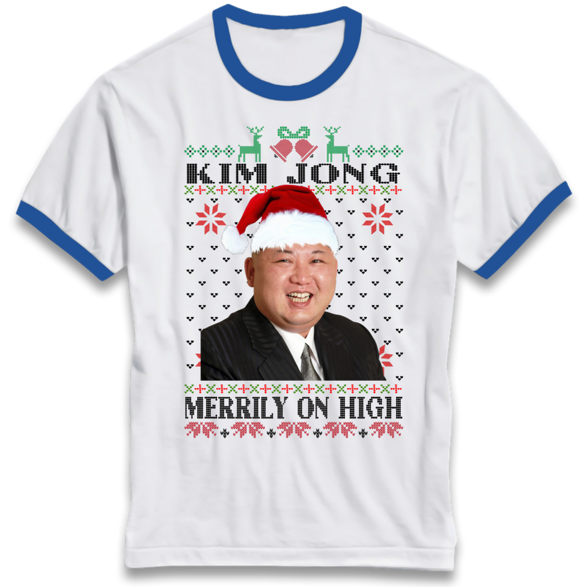 Kim Jong Christmas Ringer T-Shirt