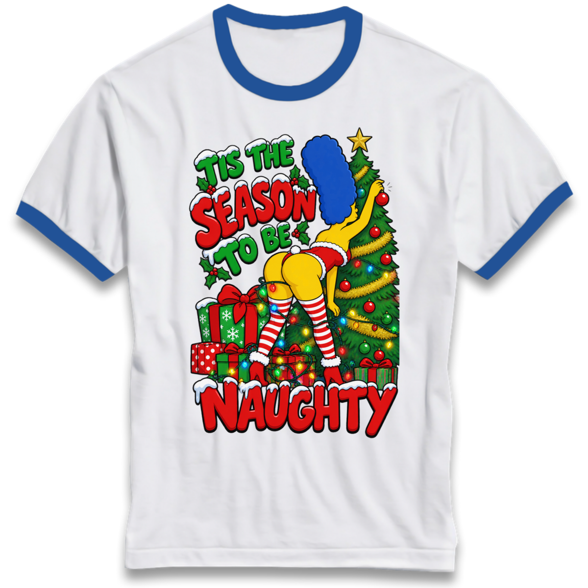 Simpsons Christmas Ringer T-Shirt