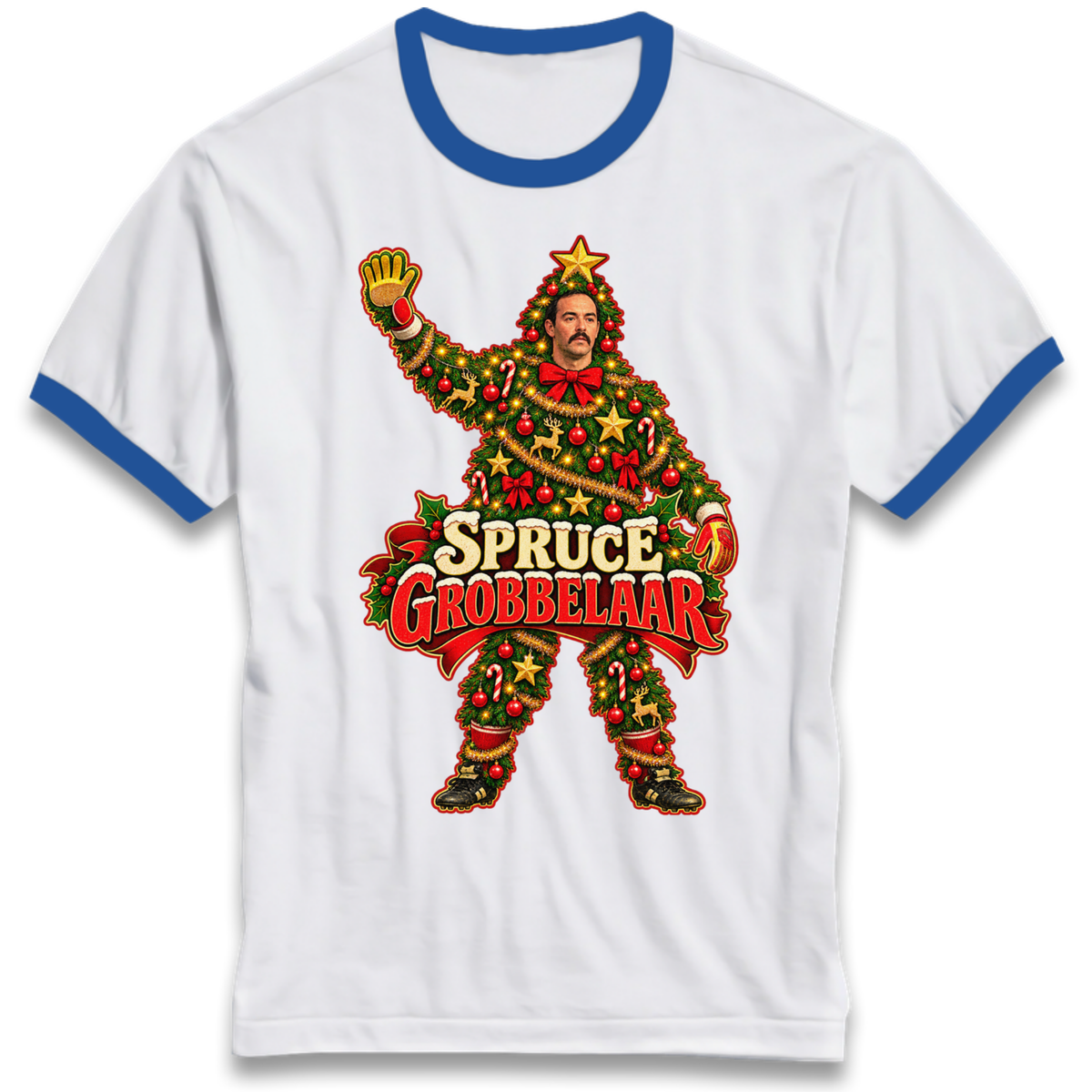 Retro Liverpool Christmas Ringer T-Shirt