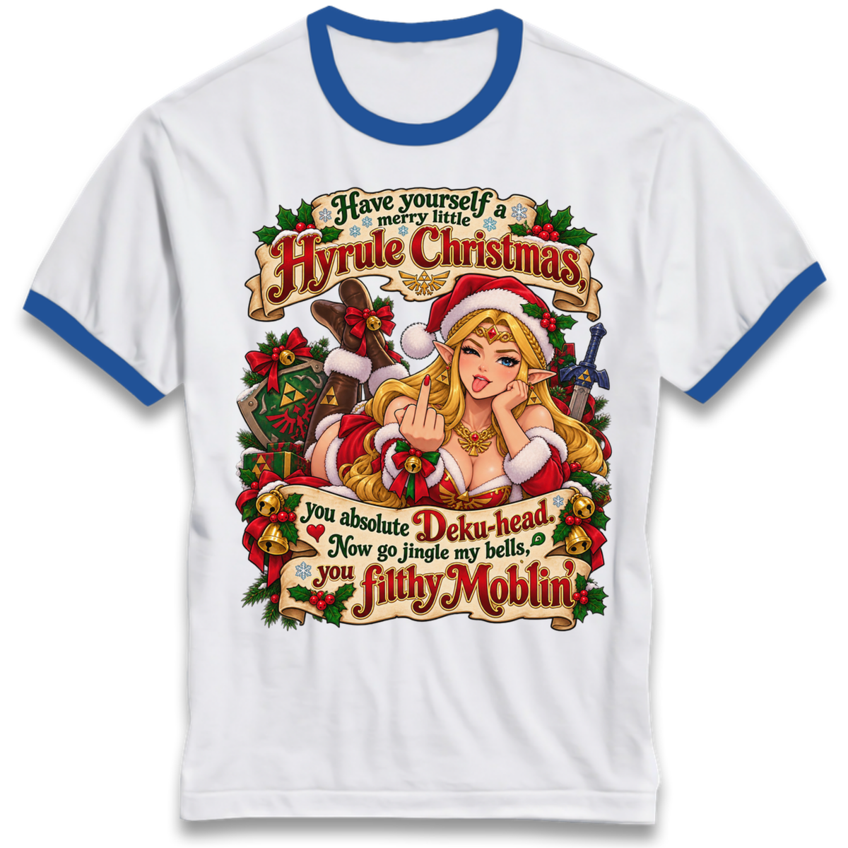 Zelda Christmas Ringer T-Shirt