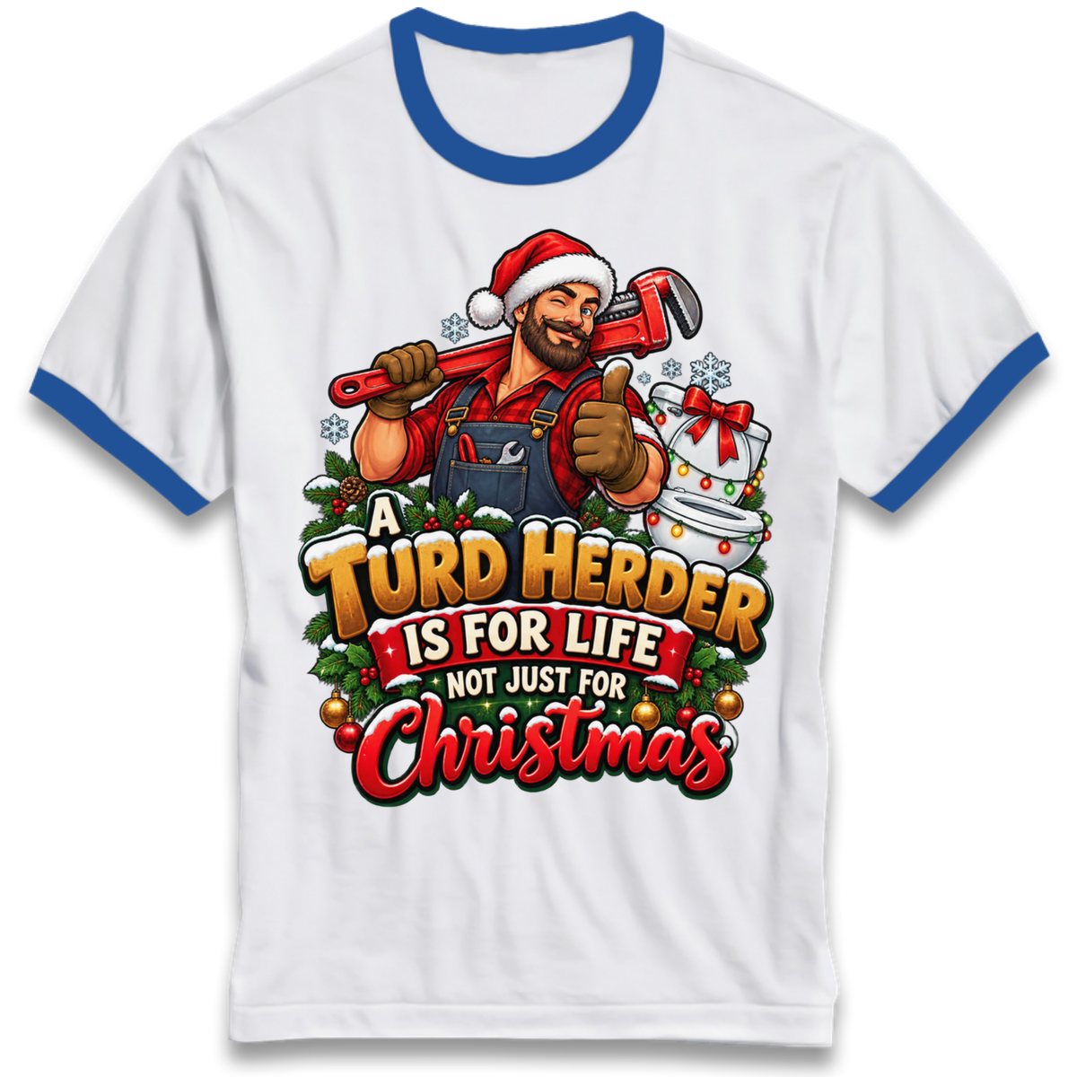 Plumbing Christmas Ringer T-Shirt