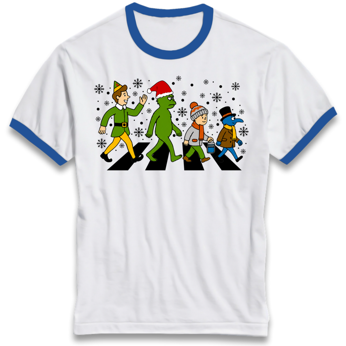 Abbey Road Walk Christmas jumper Ringer T-Shirt