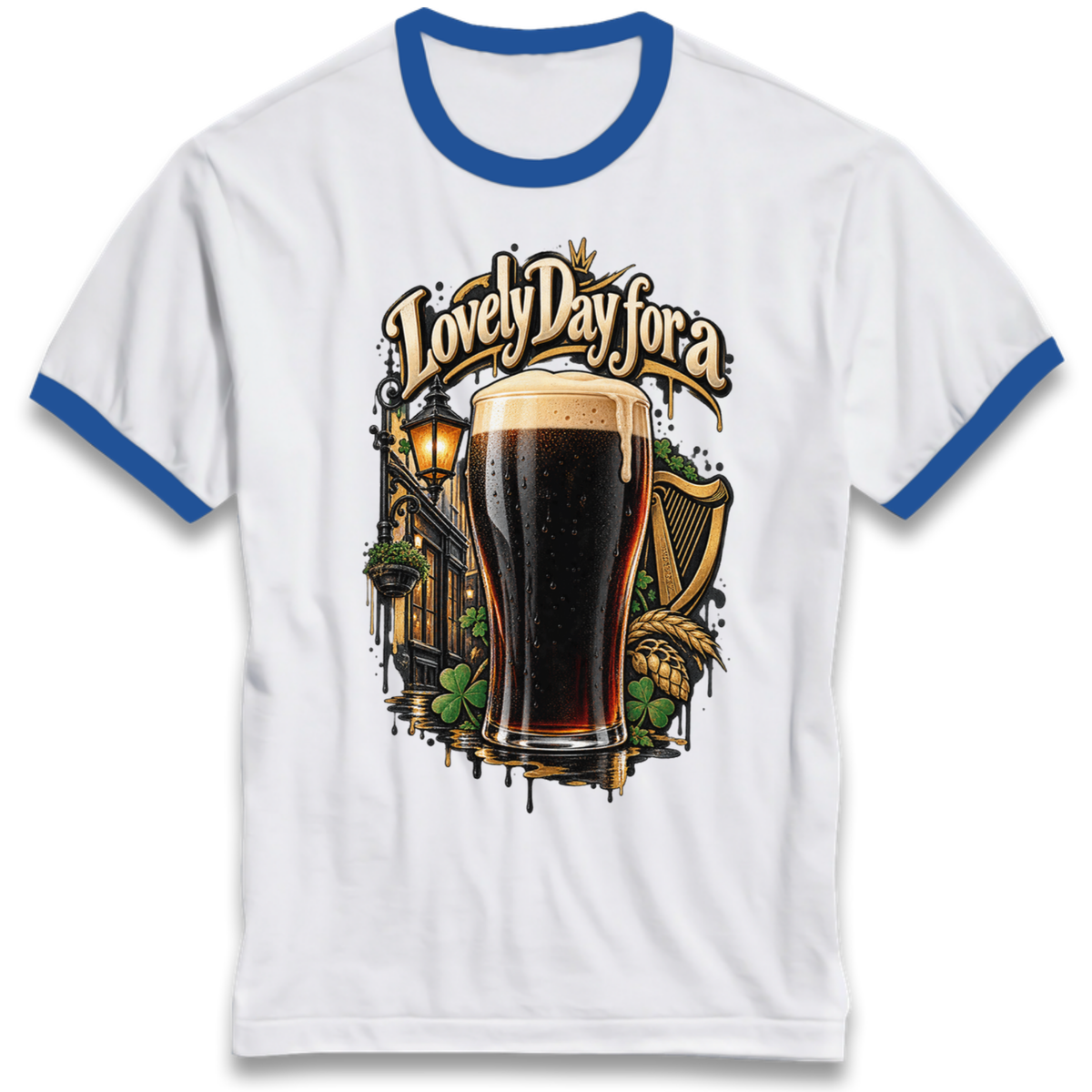 Lovely Day for a Guinness Ringer T-Shirt