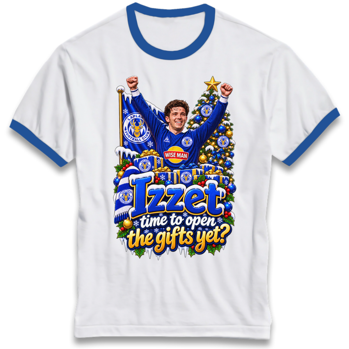 Leicester City Football Christmas Ringer T-Shirt