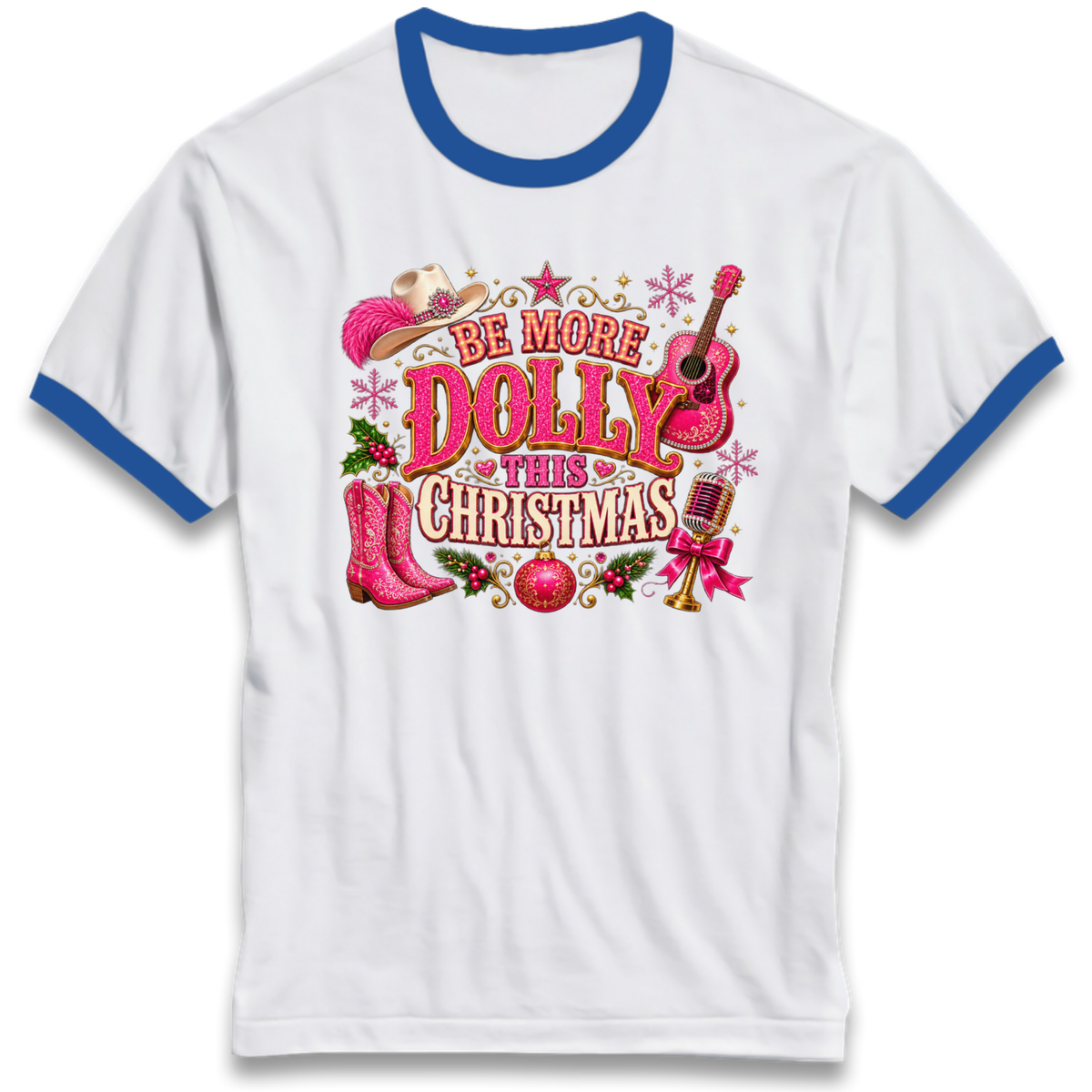 Dolly Parton Christmas Ringer T-Shirt