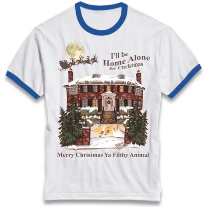 Home Alone Festive Christmas Ringer T-Shirt