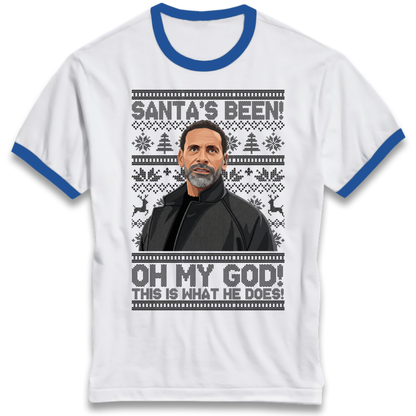 Steve Rio Ferdinand Christmas Ringer T-Shirt