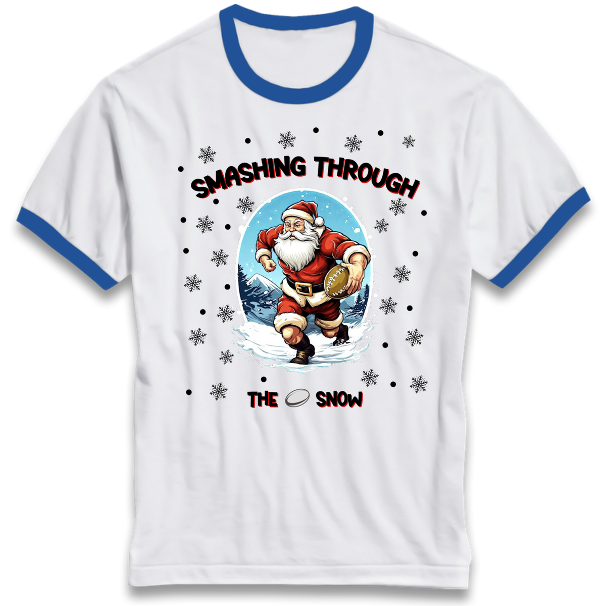 Rugby Santa Clothing Ringer T-Shirt