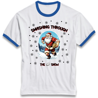 Rugby Santa Clothing Ringer T-Shirt