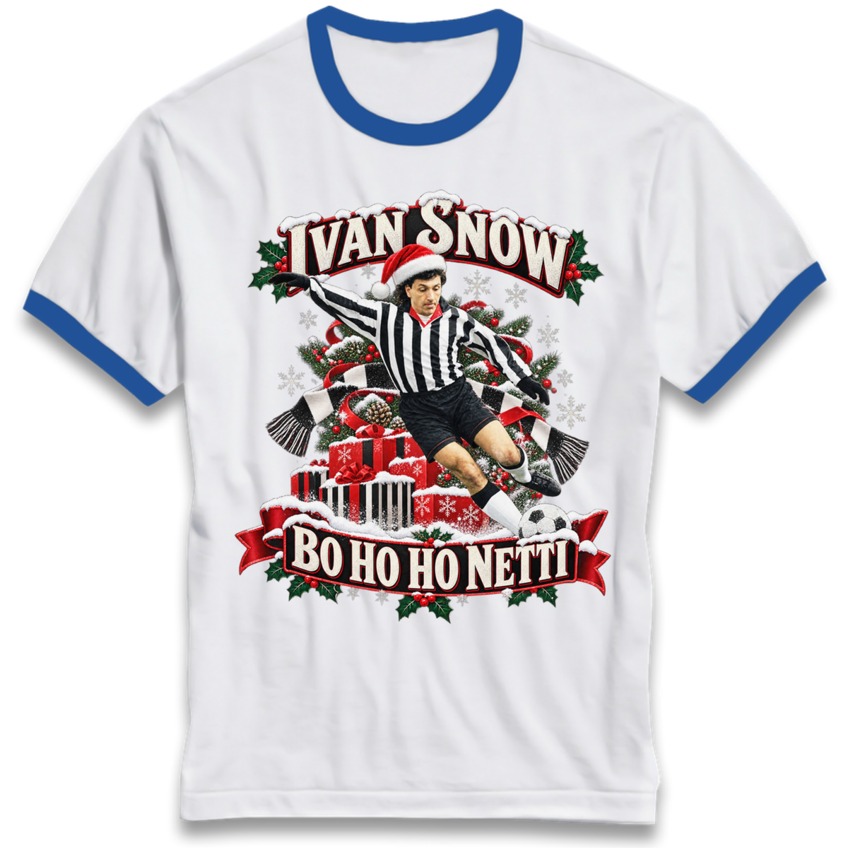 Grimsby Football Christmas Ringer T-Shirt