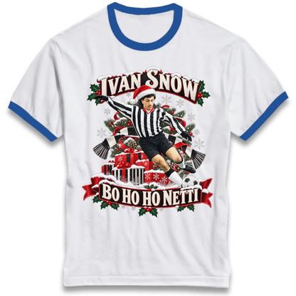 Grimsby Football Christmas Ringer T-Shirt