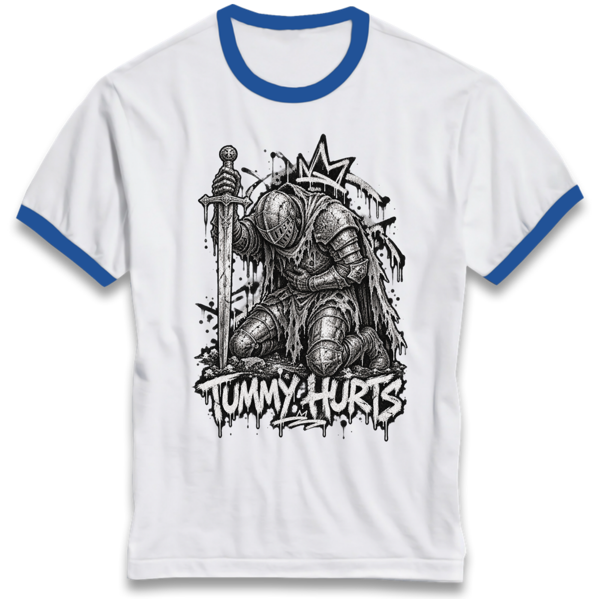 Tummy Hurts Knight Ringer T-Shirt