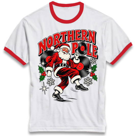 Northern Soul Christmas Ringer T-Shirt