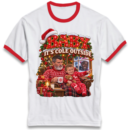 Roy Keane Man Utd Christmas Ringer T-Shirt
