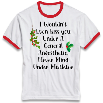 Cheeky Festive Slogan Ringer T-Shirt
