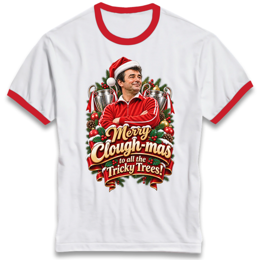 Nottm Forest Football Christmas Ringer T-Shirt
