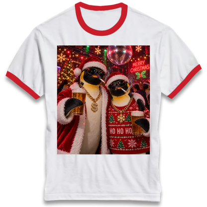 Penguin Christmas Ringer T-Shirt