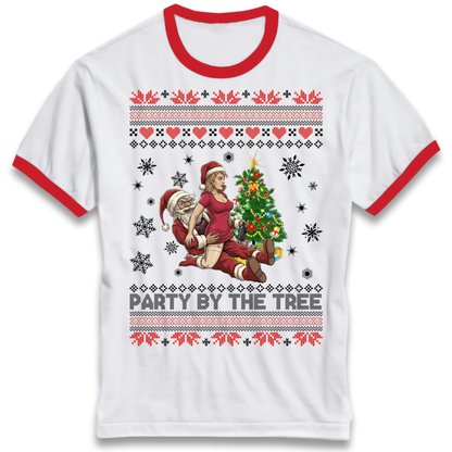 Tree Party Design Ringer T-Shirt