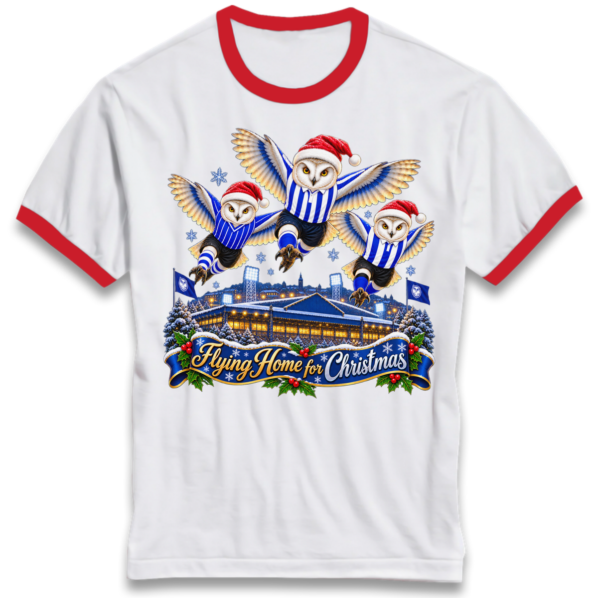 Sheff Wed Christmas Ringer T-Shirt