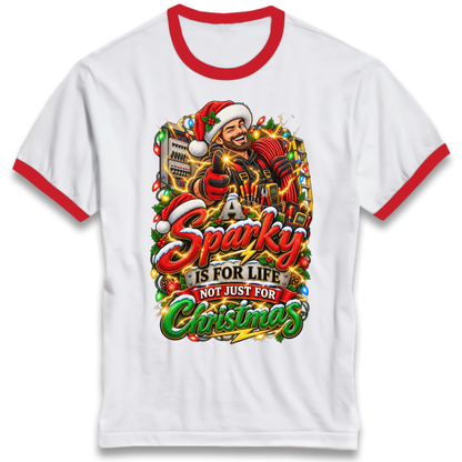 Sparky Christmas Ringer T-Shirt
