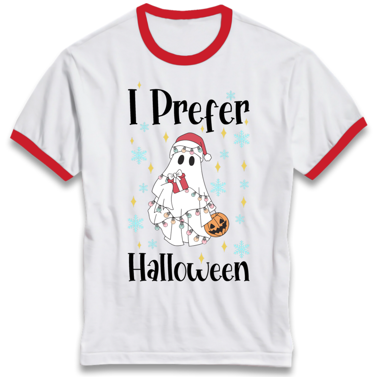 Halloween Christmas Crossover Ringer T-Shirt