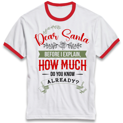naughty christmas outfit Ringer T-Shirt