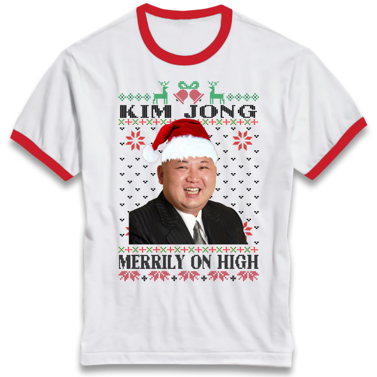 Kim Jong Christmas Ringer T-Shirt